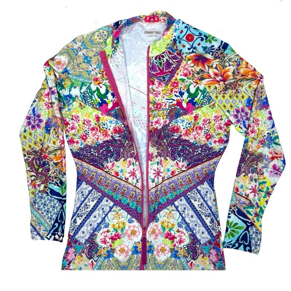 JOHNNY WAS Joy Surf Shirt Locita String Bikini Bottom Set NEW Size S - Picture 3 of 10